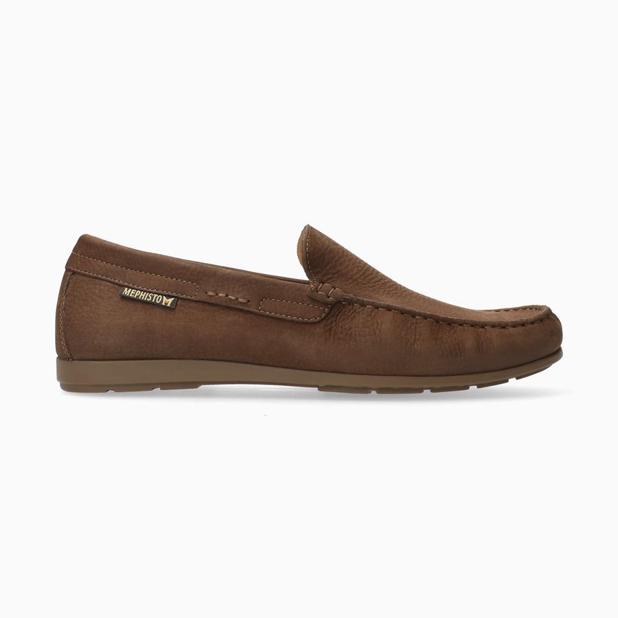 Mephisto ALGORAS Nubuck Férfi Mokaszin - Sötét Barna, HU-67587